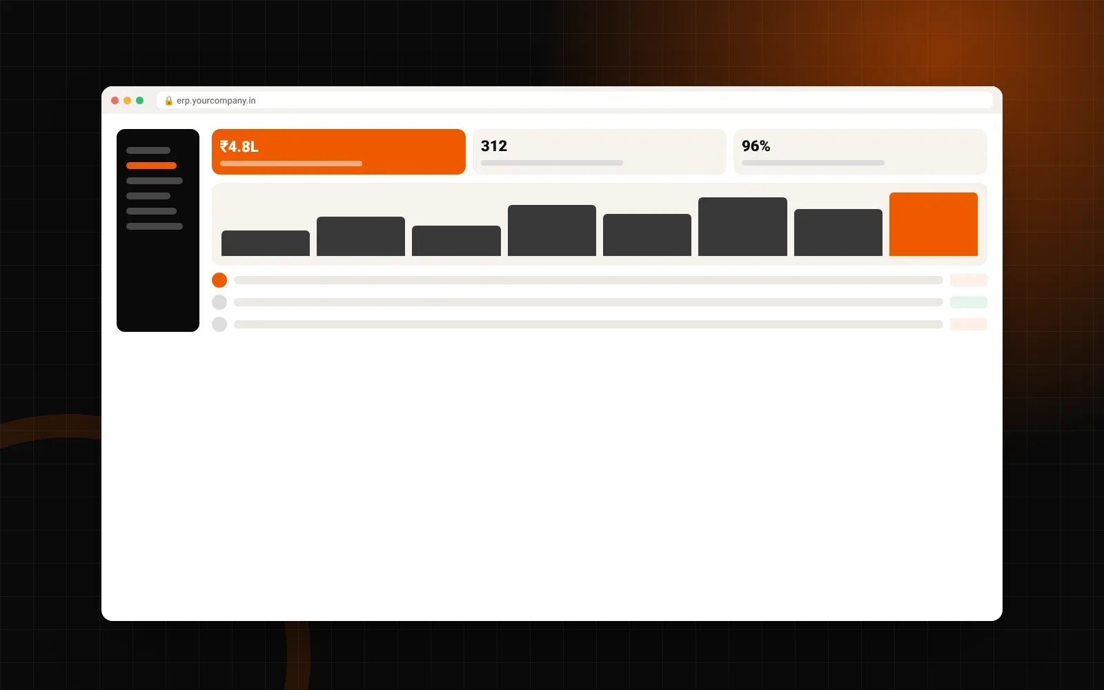 SEO Tools Suite — dashboard layout