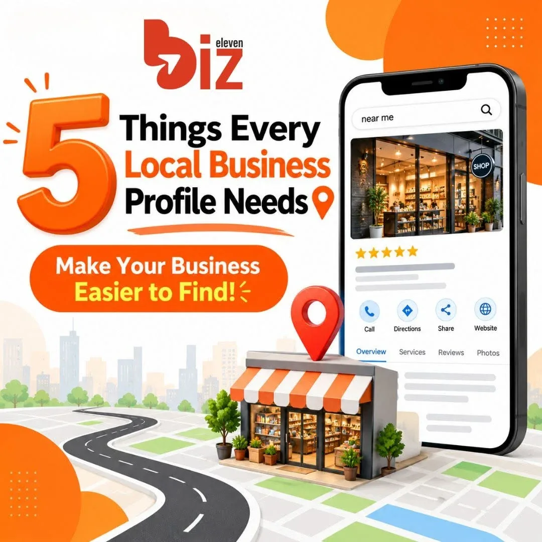 BizEleven — website layout