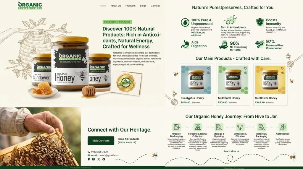 Building a direct online store for an organic products brand