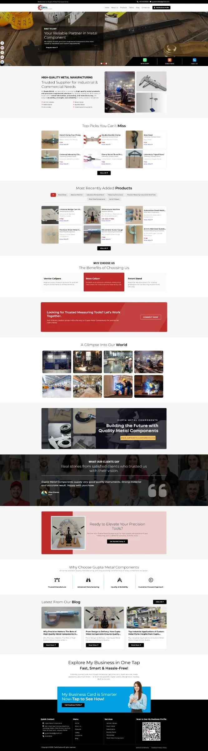 Gupta Metal Components website screenshot
