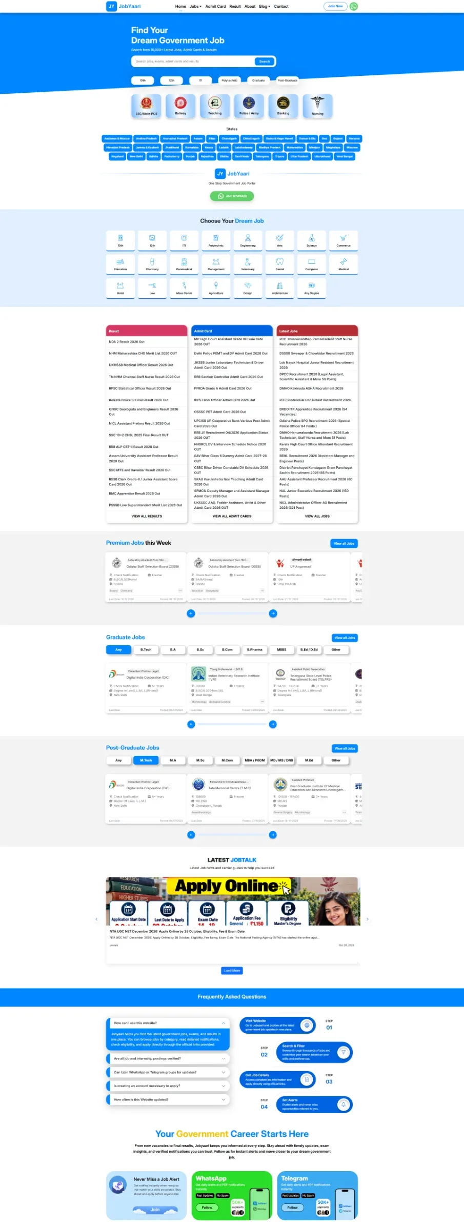 Job Yaari website screenshot