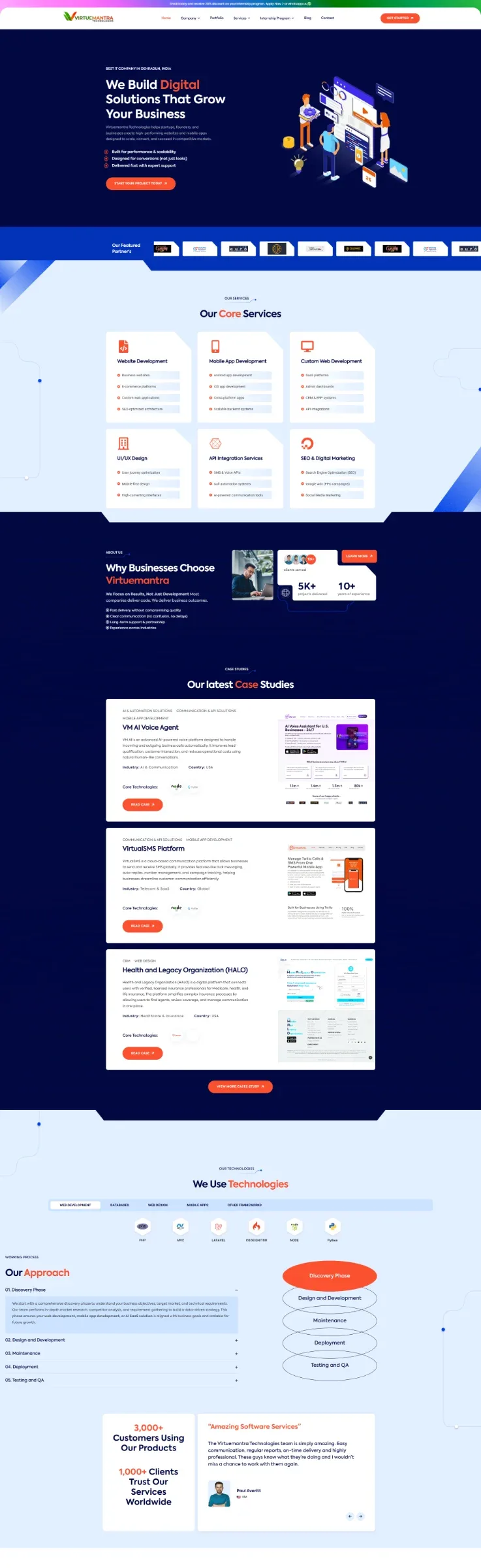 Virtue Mantra website screenshot